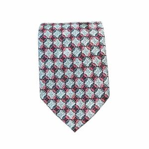 Brioni Red, Blue‎ and Black Geometric Pattern Men's Tie SETA  SILK Made in Italy